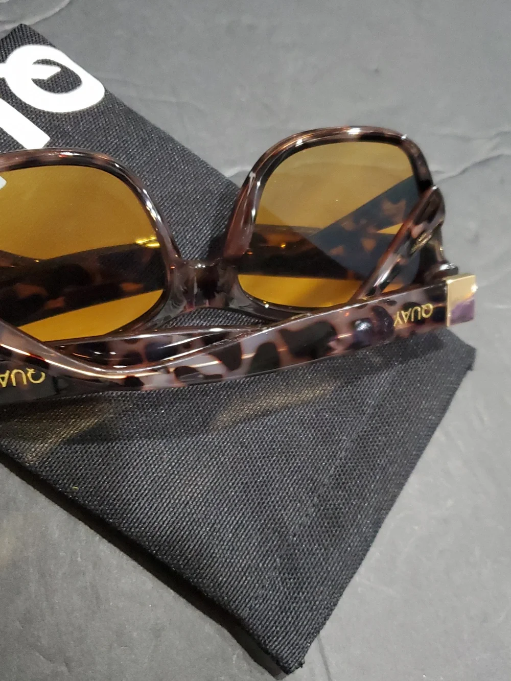Quay after party oversized square tortoiseshell multi reflective sunglasses new‎